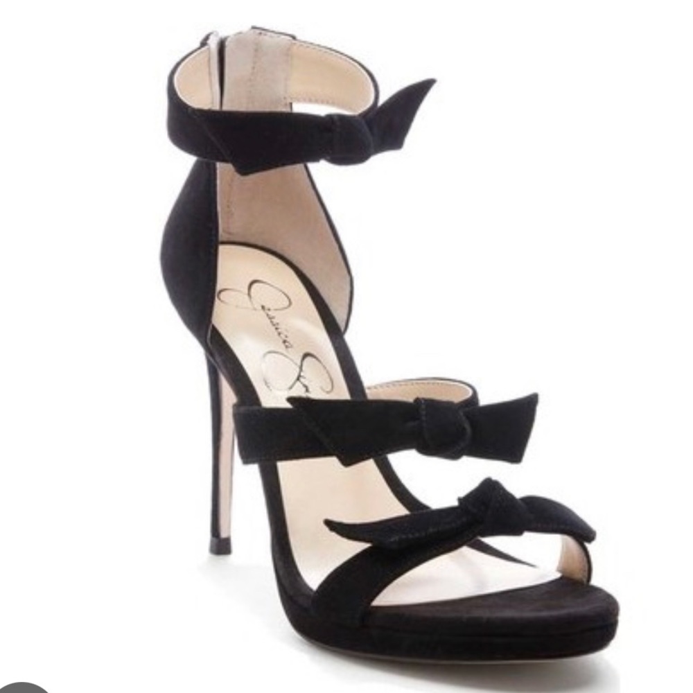 Black Suede Jessica Simpson Heels BRAND NEW